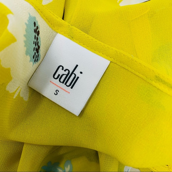 Cabi Yellow Floral Dazzle Blouse - Picture 11 of 12